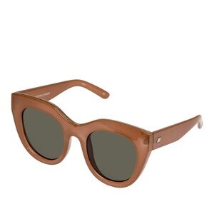 Le Specs Brown Cat-Eye Sunglasses Bold Frame